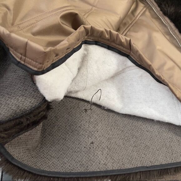 Bogner Reversible Faux Fur Quilted Trench Coat Sz 6 - Picture 11 of 15